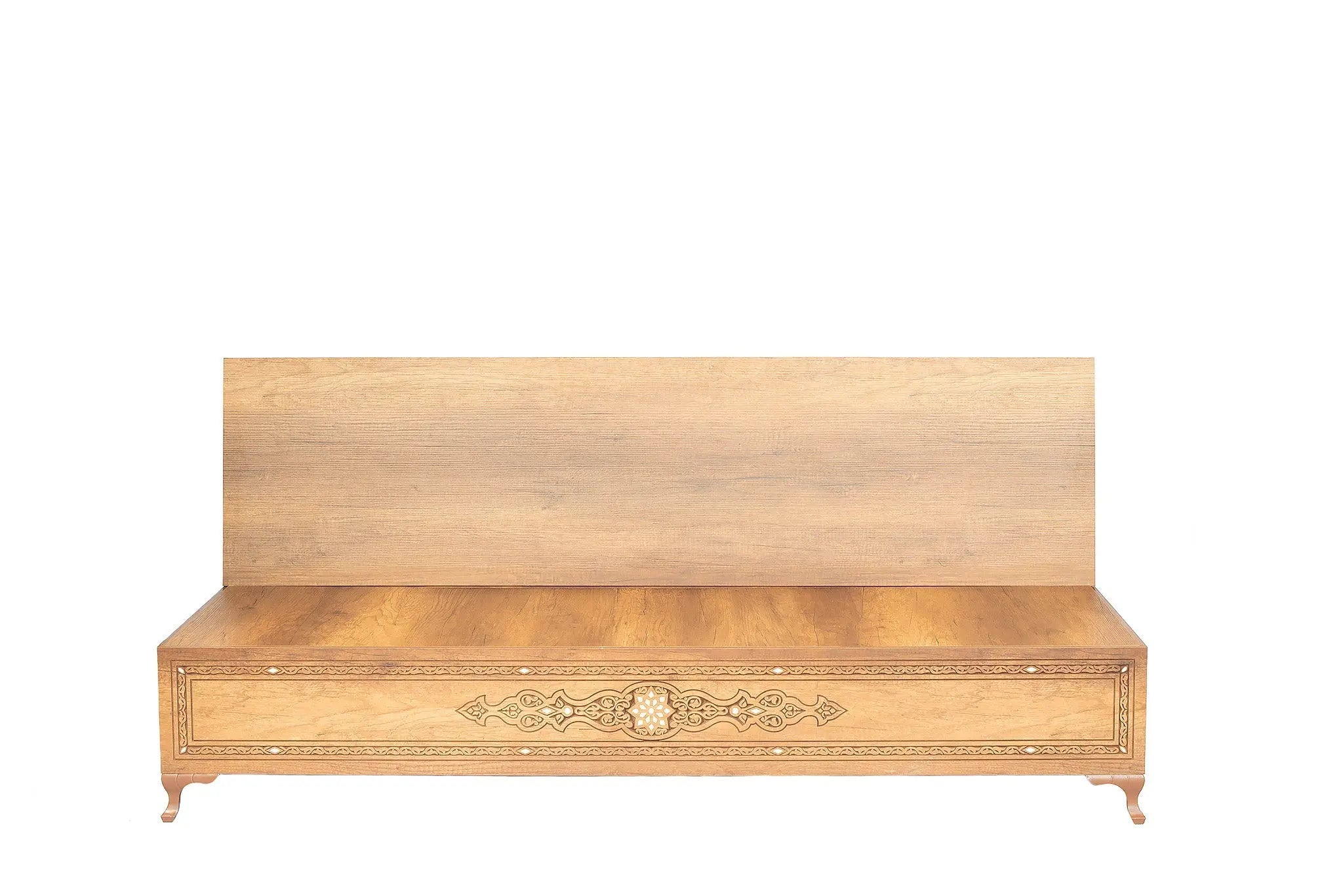 Arabian Floor Lounge Timber Frame Engraved With Recessed Sea Shells - Armani Gallery