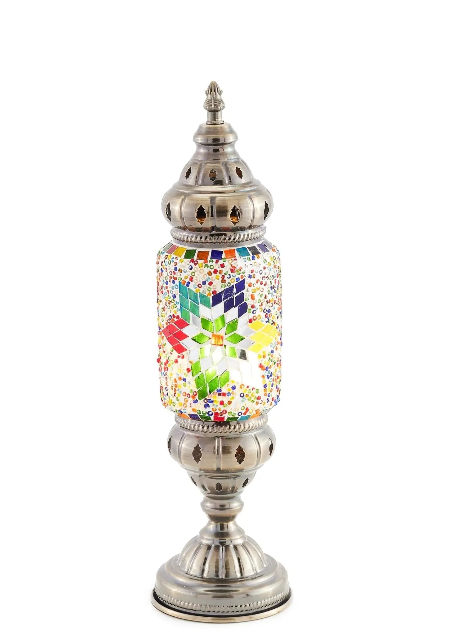 Cylinder Bulb Mosaic Table Lamp - Armani Gallery
