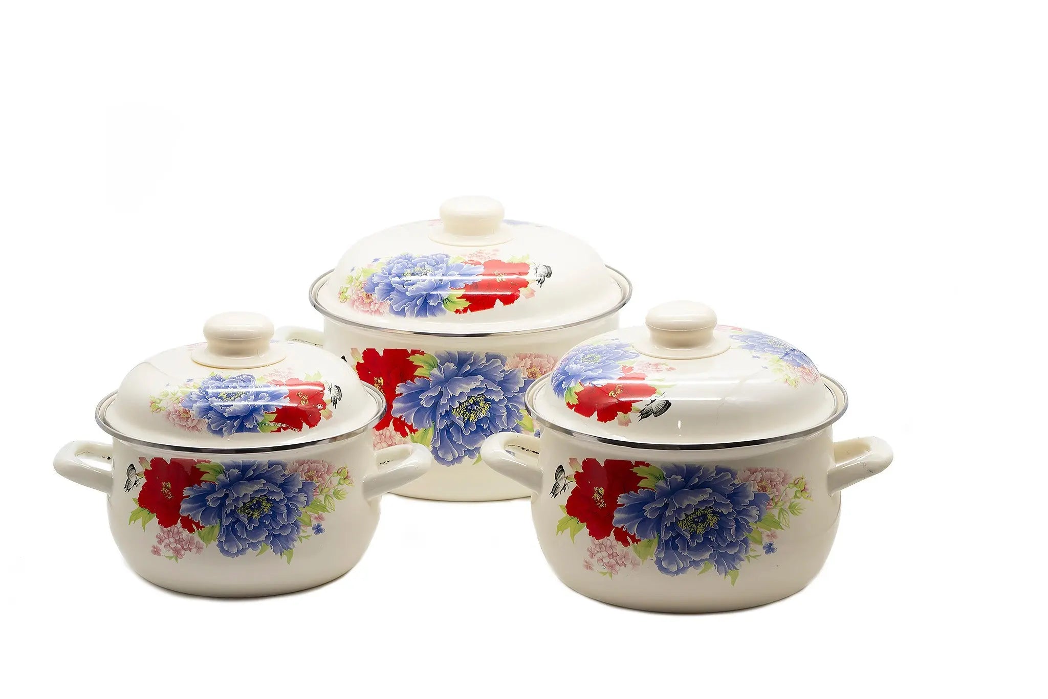 Floral Cook Pot Set of 3 - Armani Gallery
