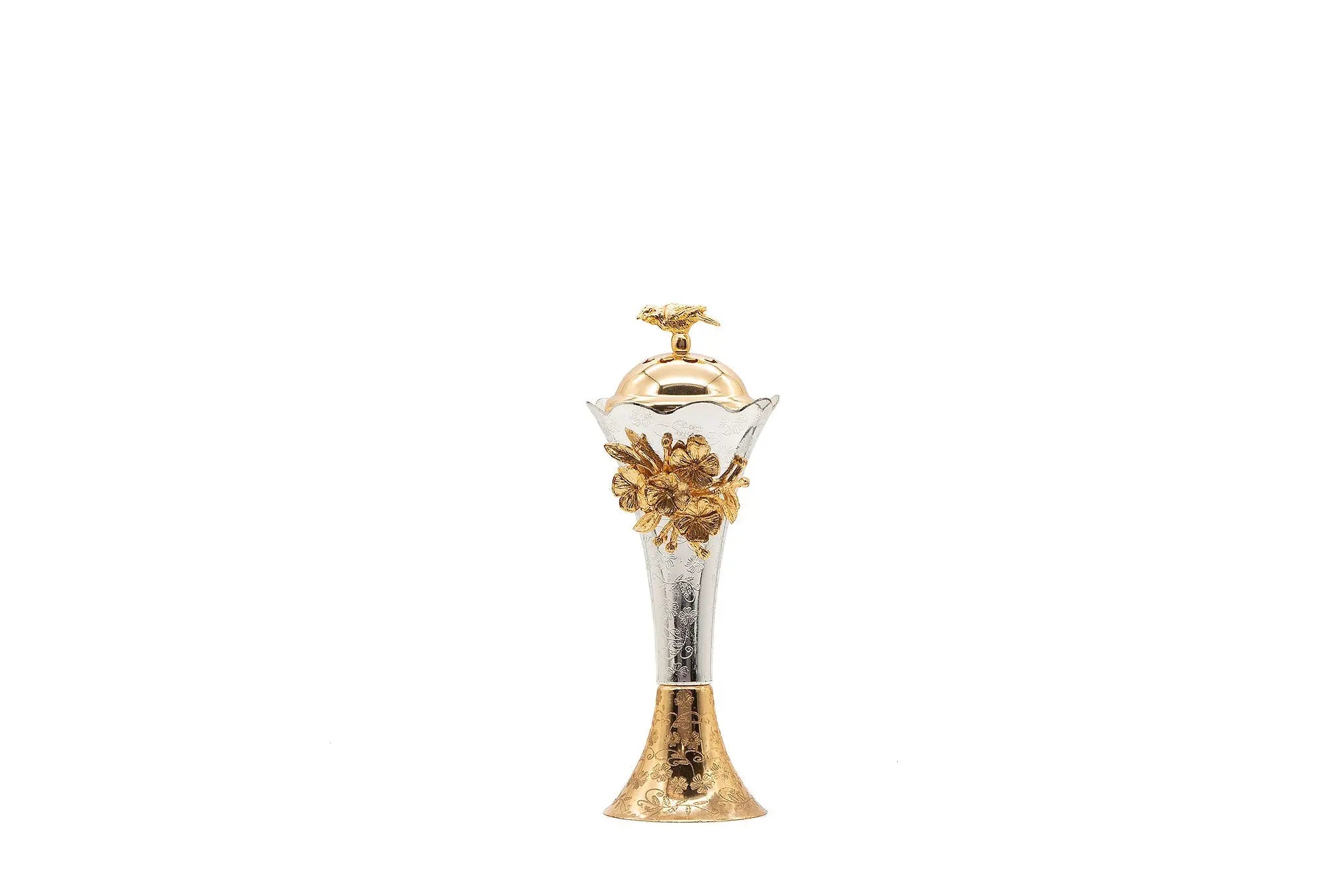 Flower Shaped Incense Burner With Floral Designs - Armani Gallery