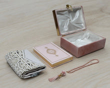 Cushioned Velvet Quran Box Set 17 x 25cm (Rug, Quran,Beads)