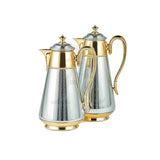 Thermos Set 2 Pieces 0.7/1l Stripe Silver & Gold - Armani Gallery