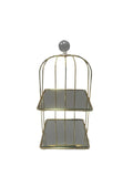 2 Tier Half Cage Stand Square Mirror Base -  Ibrehim selim -  Armani Gallery