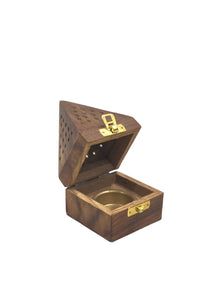 Wooden Pyramid Incense Burner - Small