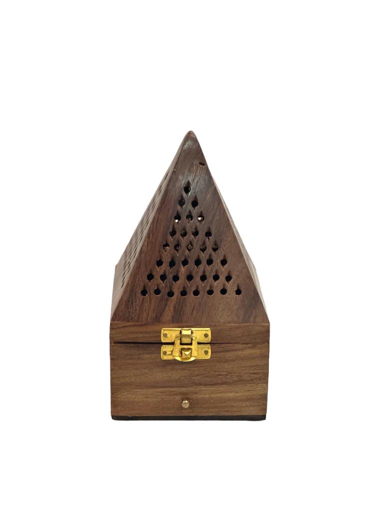 Wooden Pyramid Incense Burner - Medium