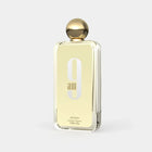 The image shows a rectangular perfume bottle with a gold cap and a clear glass body. It features a prominent "9 am" in stylized font on the front, with the word "AFNAN" written beneath it in smaller, capitalized font. The label indicates that it is an "eau de parfum vaporisateur" and the size is "100ml, 3.4fl.oz." The background is a plain, light color providing a neutral backdrop that accentuates the perfume bottle.