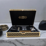 Velvet Quran Box Set 14 x 20cm - Kaaba Design (Quran,Rug, Beads, Perfume)