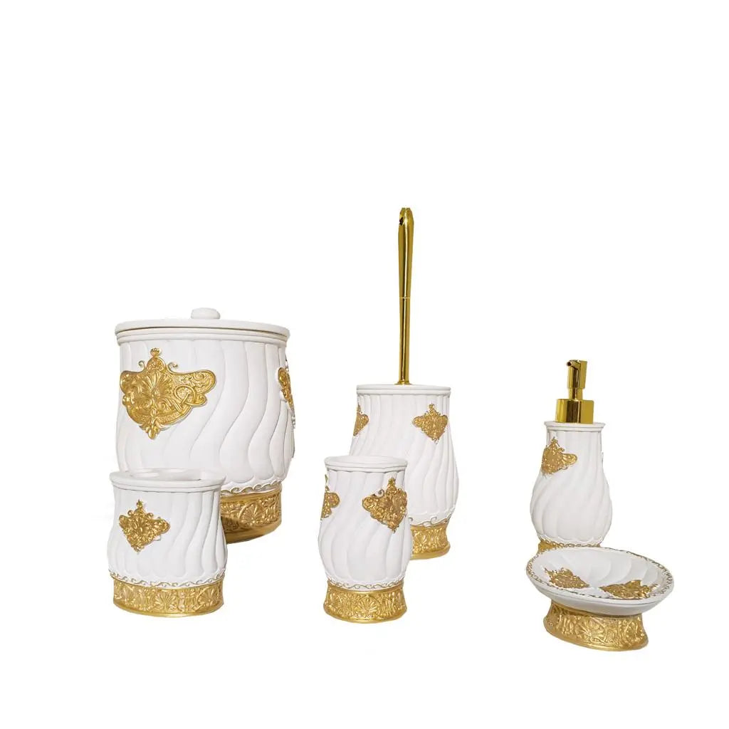 Bath Set H0058 White Gold - Armani Gallery