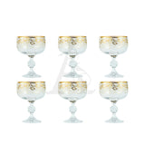 Champagne Coupe Glass Set Eddy Gold Circle 6 Pcs - Armani Gallery