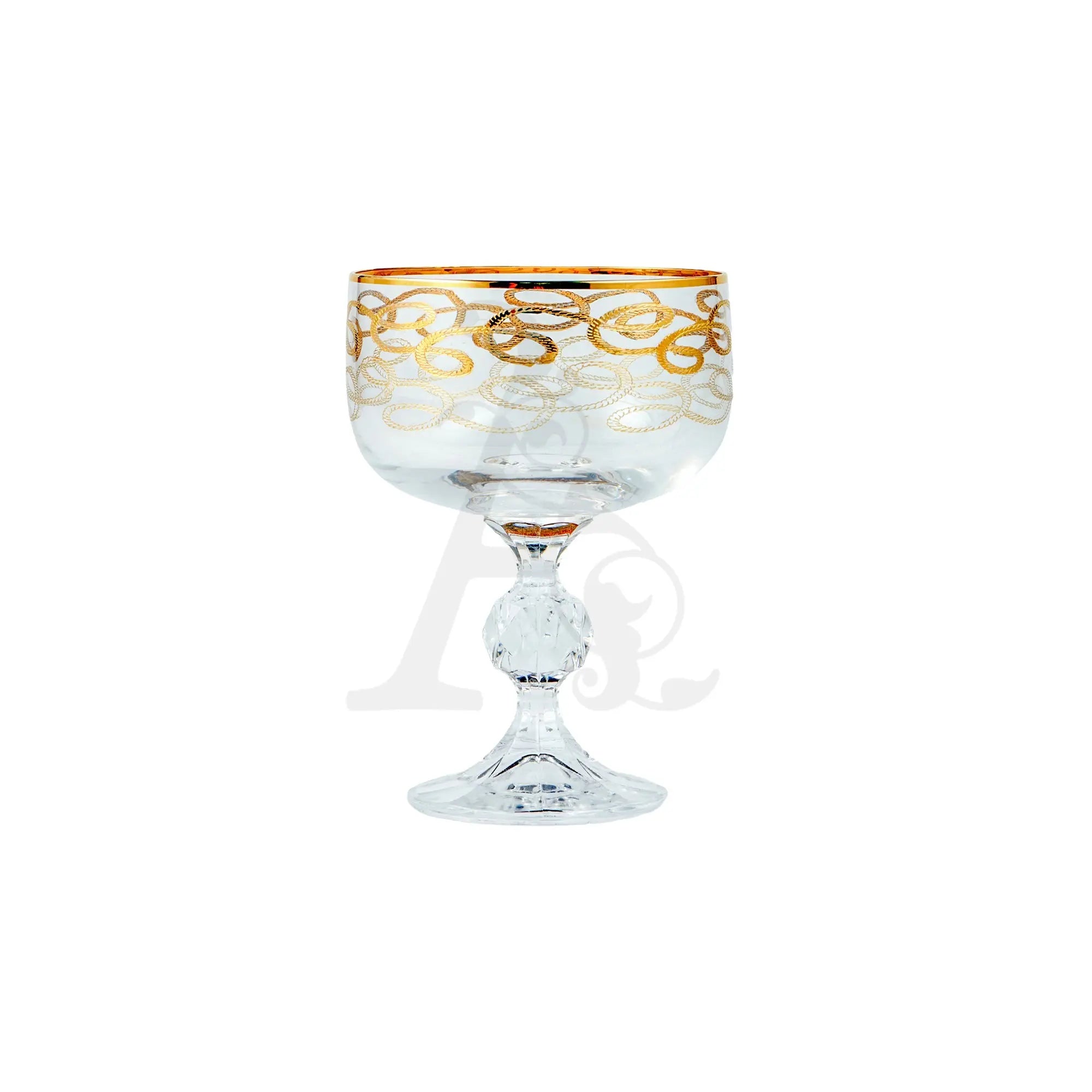 Champagne Coupe Glass Set Eddy Gold Circle 6 Pcs - Armani Gallery