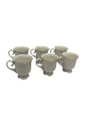 Coffee Cup - Set of 6 With Gold Rim Style 1 -  Ipek -  Armani Gallery