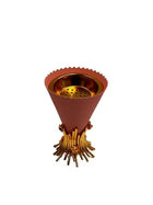 Cone Incense Burner on Golden Straw Stand - Armani Gallery