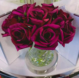 Cote Noire - Herringbone Flower - Rose Buds - Clear - Carmine Red -  Cote Noire -  Armani Gallery