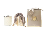 Cream Herringbone Candle & Golden Bee Lid -  Cote Noire -  Armani Gallery