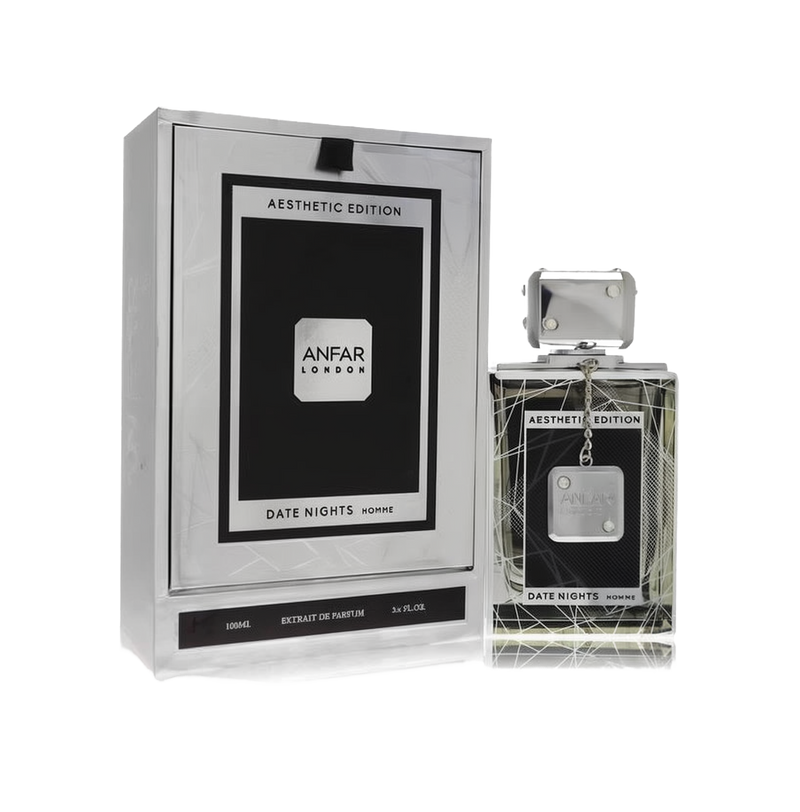 A tall, rectangular black perfume bottle with a cylindrical cap, featuring embossed gold “CONFIDENTIAL” text by Paris Corner, shown next to a matching black box with the same gold lettering.