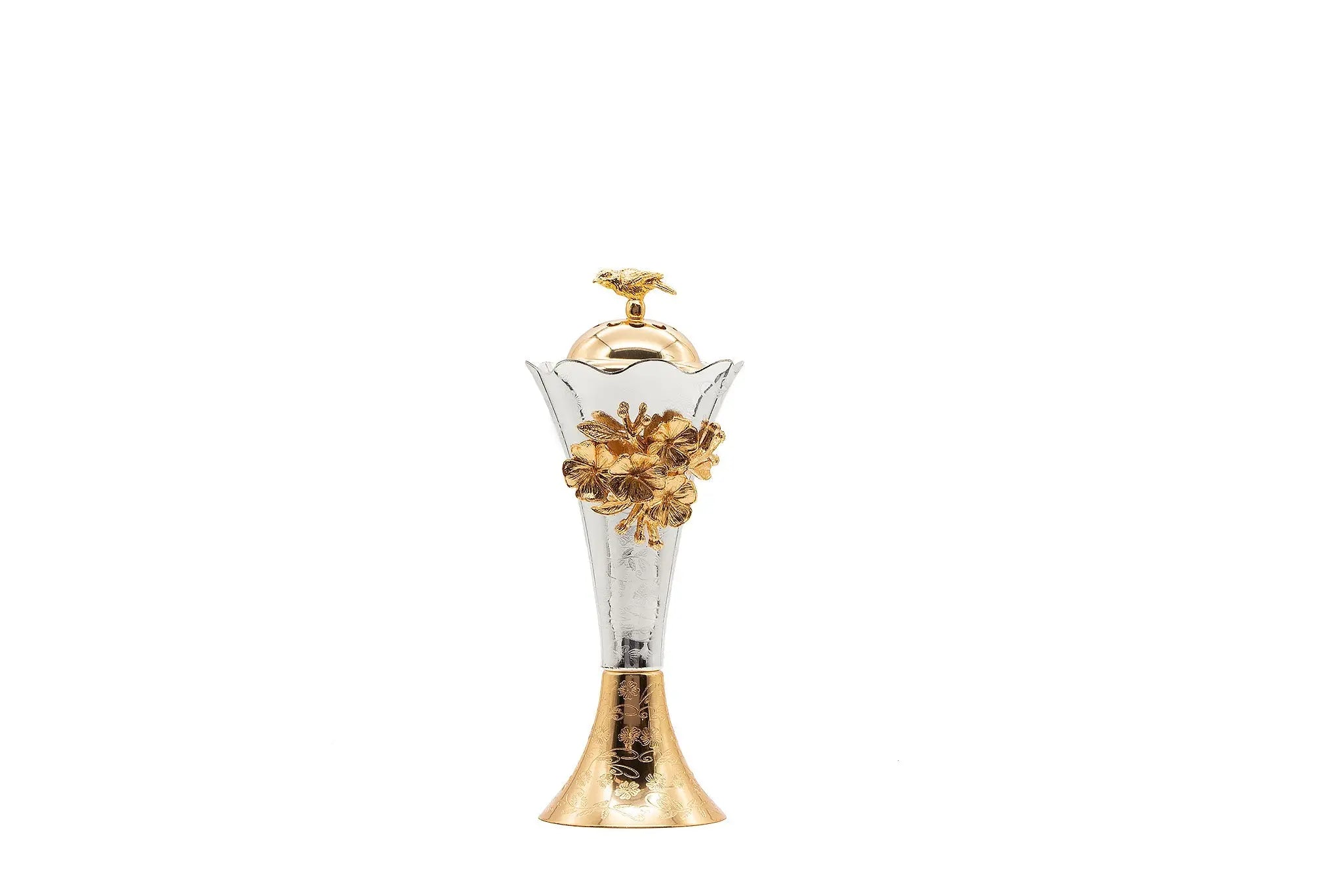 Flower Shaped Incense Burner With Floral Designs - Armani Gallery