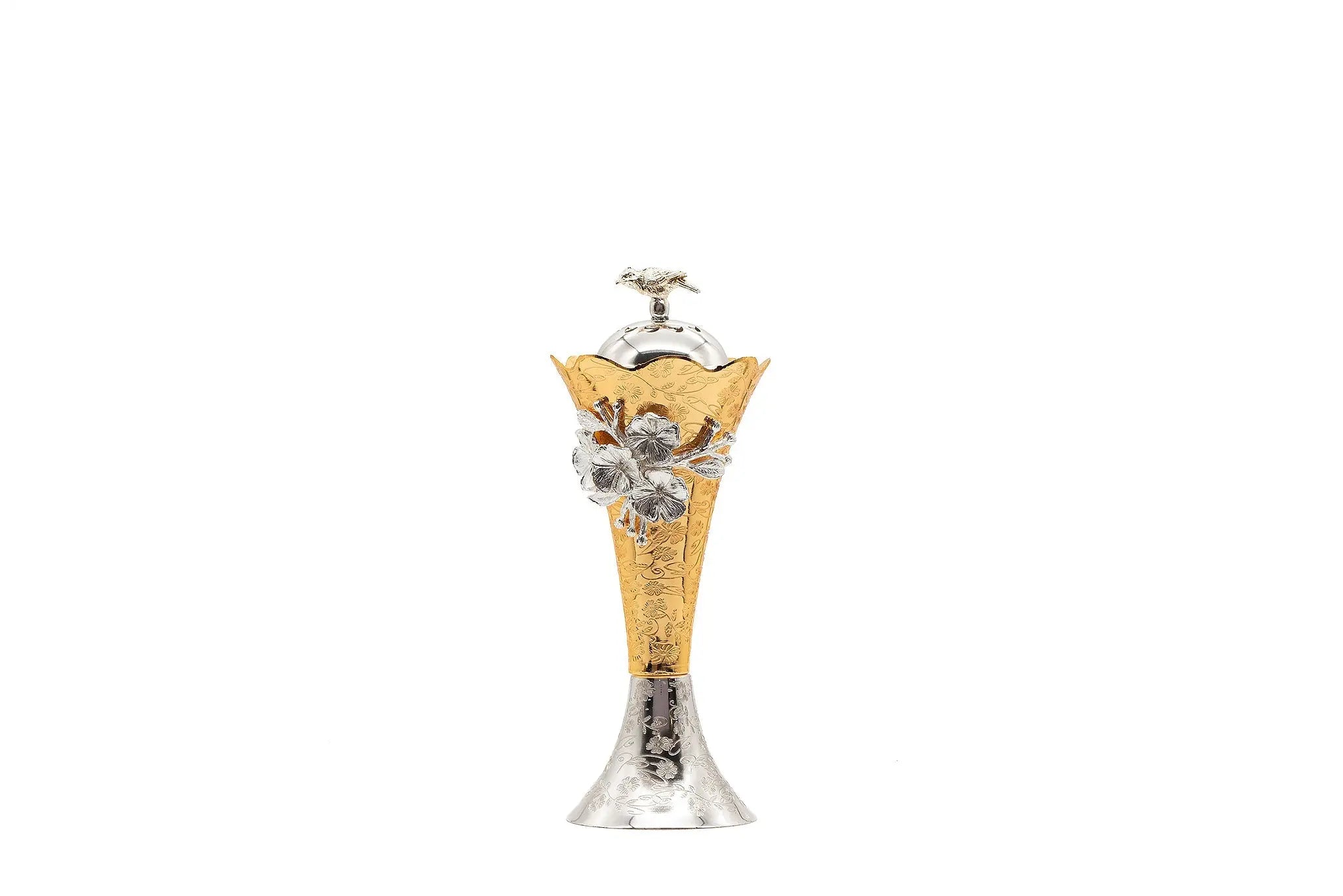 Flower Shaped Incense Burner With Floral Designs - Armani Gallery