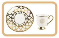 Gilled Turkish Coffee Cup Set 12 Pcs - Armani Gallery
