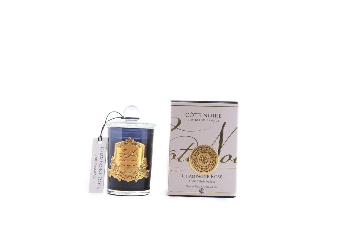 Gold 75 Champagne Rose - Pink Champagne - Gold Badge Candle - Armani Gallery