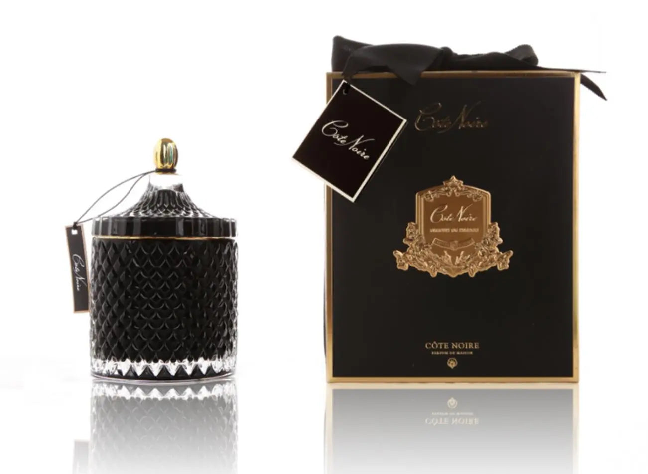 Grand Black Art Deco Candle French Morning Tea -  Cote noire -  Armani Gallery
