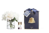 Herringbone Flower - Blush & White Roses - Clear - Cote Noire