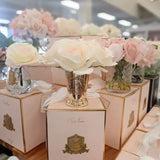 Limited Seven Roses in Silver Vase in Blush - Pink Box Smb20 -  Cote Noire -  Armani Gallery