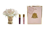 Limited Seven Roses in Silver Vase in Blush - Pink Box Smb20 - Cote Noire