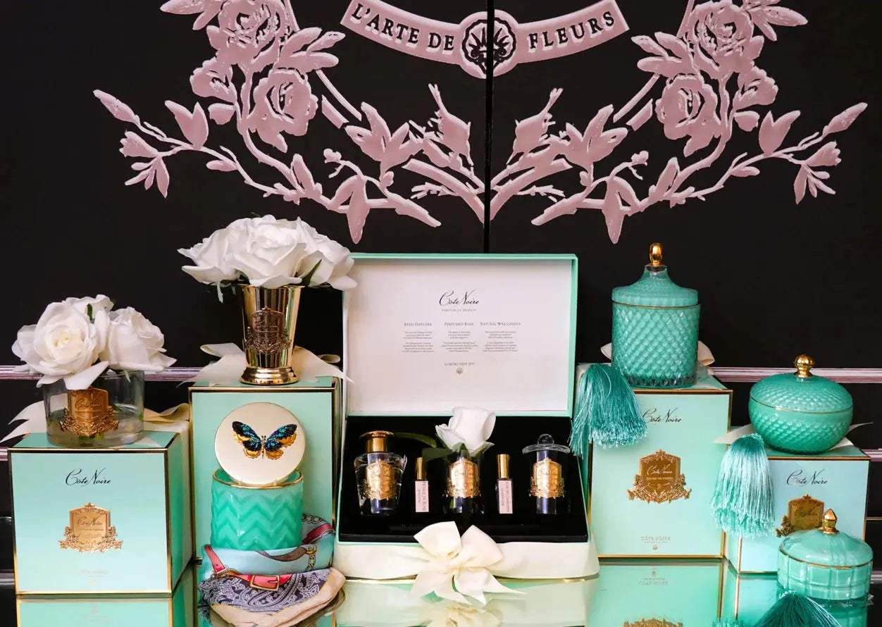 Luxury Gift Set - Tiffany Jade Blue - Persian Lime Box -  Cote noire -  Armani Gallery