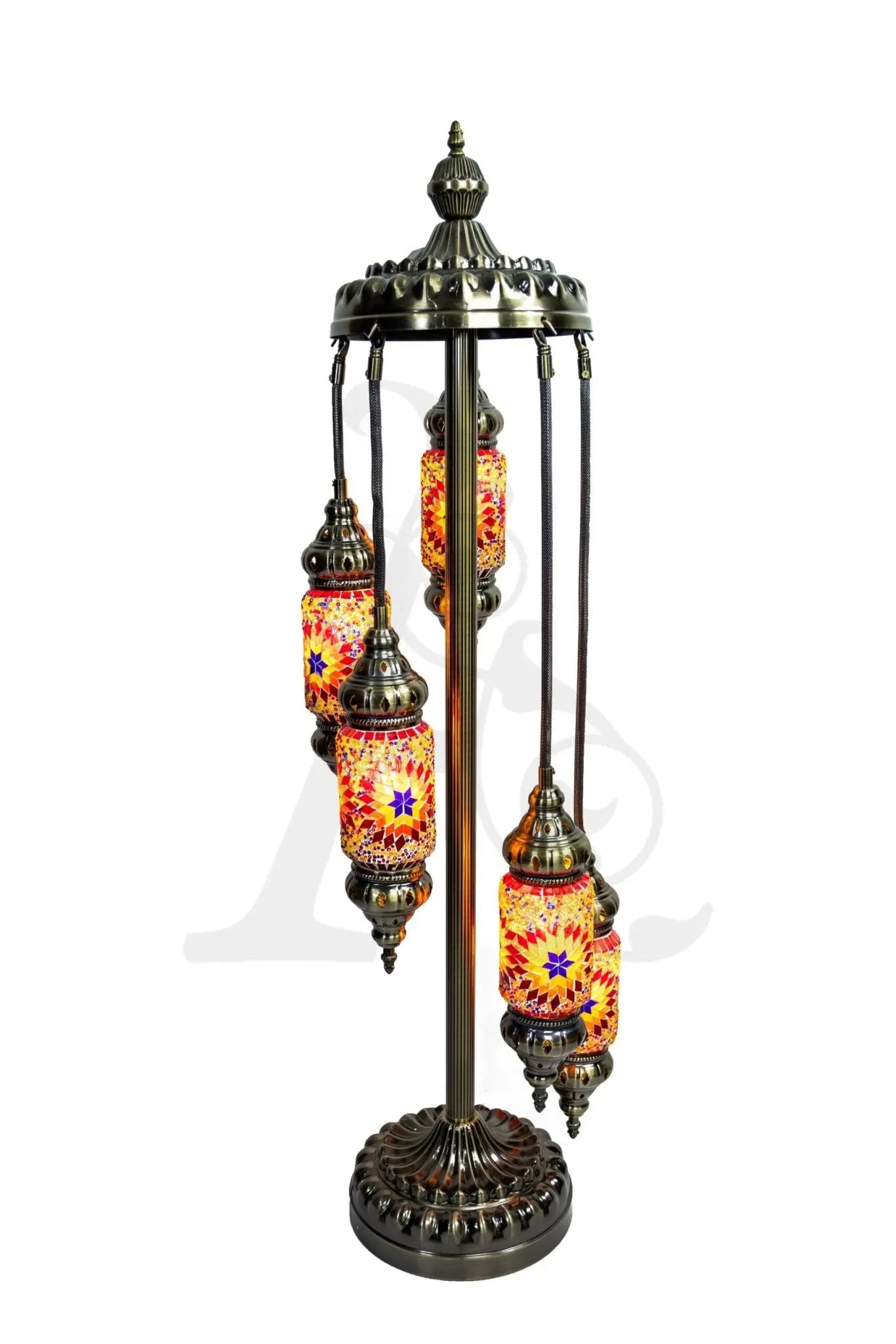 Mosaic 5 Globe Cylinder Table Lamp T555 - Armani Gallery