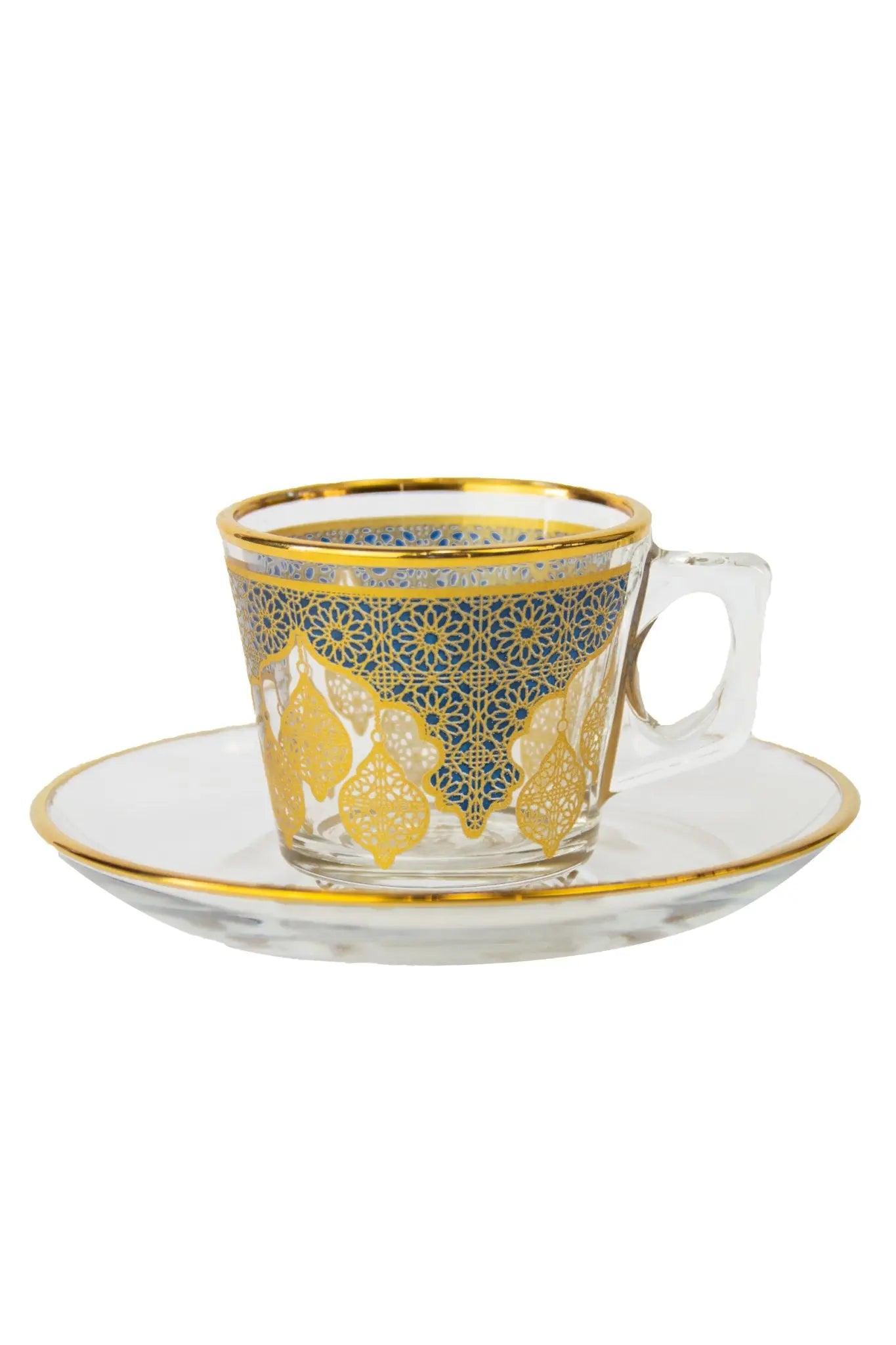 Navy & Gold Turkish Coffee Cup Set - Armani Gallery