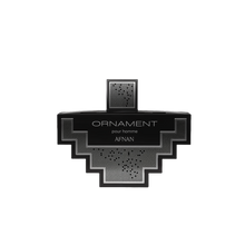 A bold and stylish perfume bottle of "Ornament Pour Homme" by Afnan.