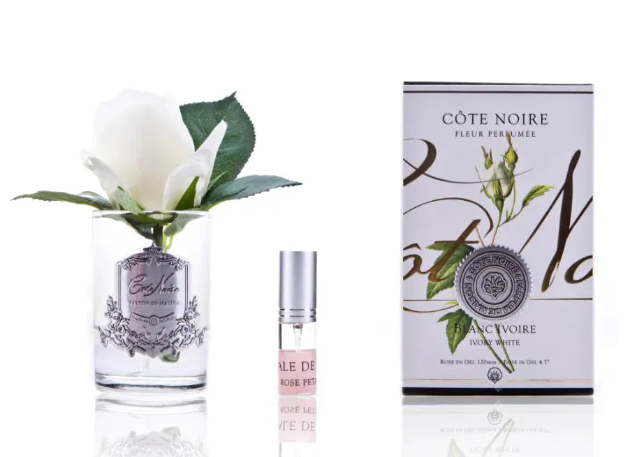 Perfumed Natural Touch Rose Bud - Clear - Ivory White -  Cote Noire -  Armani Gallery