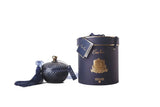 Round Art Deco Candle - Navy & Gold - Eau De Vie -  Cote Noire -  Armani Gallery