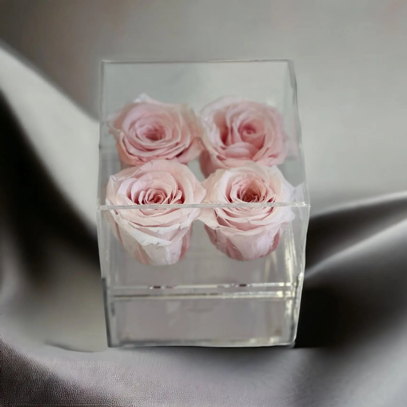Sherry Classic Acrylic Square Box with Drawer - Small  (Everlasting Roses) -  Armani gallery -  Armani Gallery