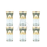 Tall Drinking Glass Set With Navy Border 6pcs 420055 - Armani Gallery