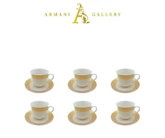 White & Gold Coffee Mug Set - Armani Gallery