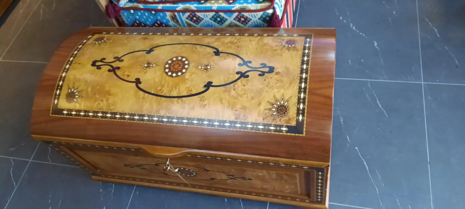 Wooden Treasure Chest - Large - Armani Gallery