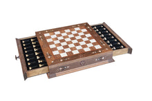 Square Box Chess Board With Draws - Small