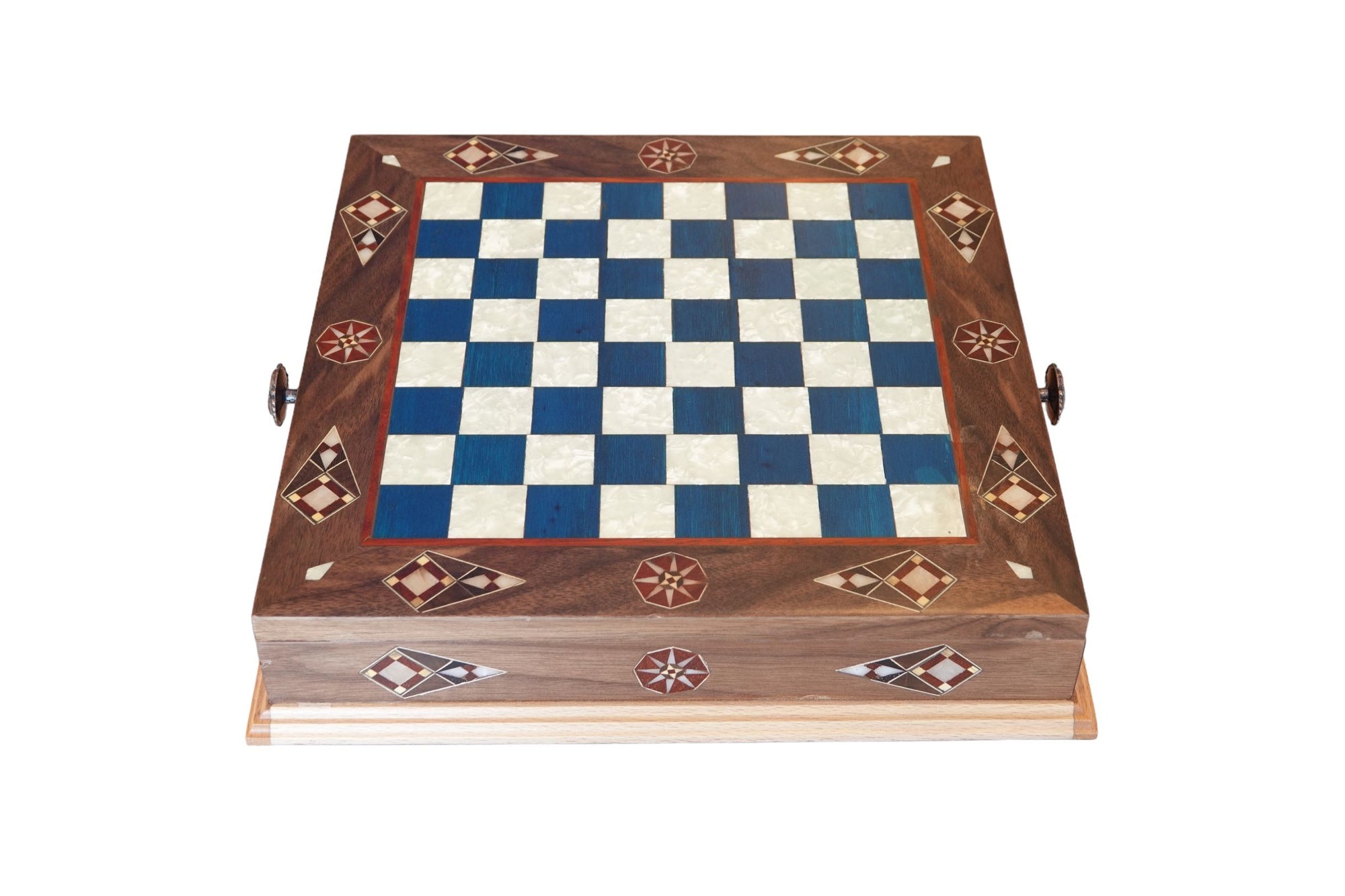Square Box Chess Board With Draws - Small