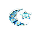 Ramadan Moon & Star Metal Floral Table Deco