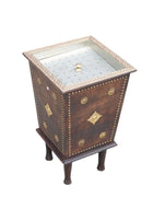 Wooden Square Incense Burner on 4 Legs H53cm x W31cm