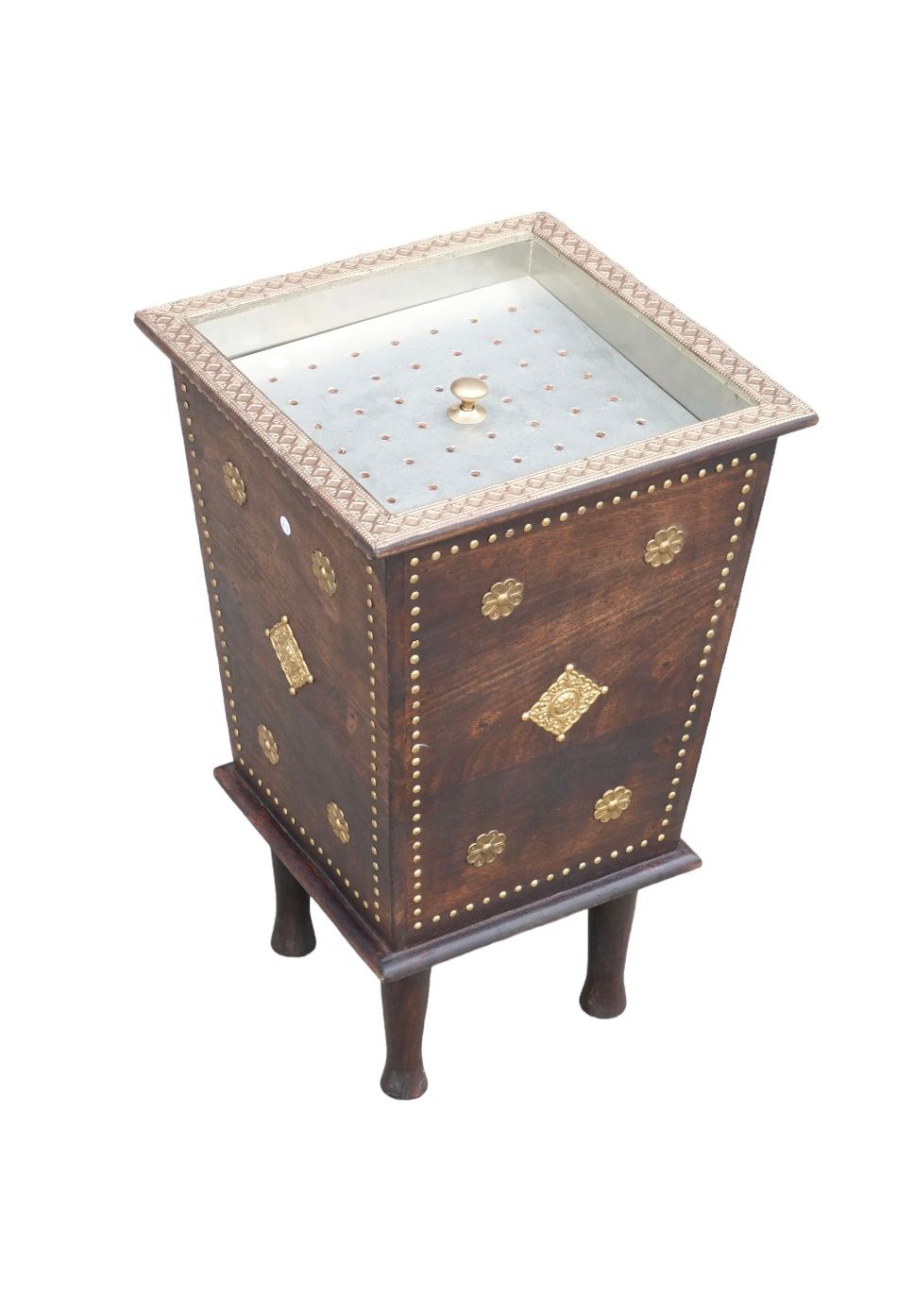 Wooden Square Incense Burner on 4 Legs H53cm x W31cm