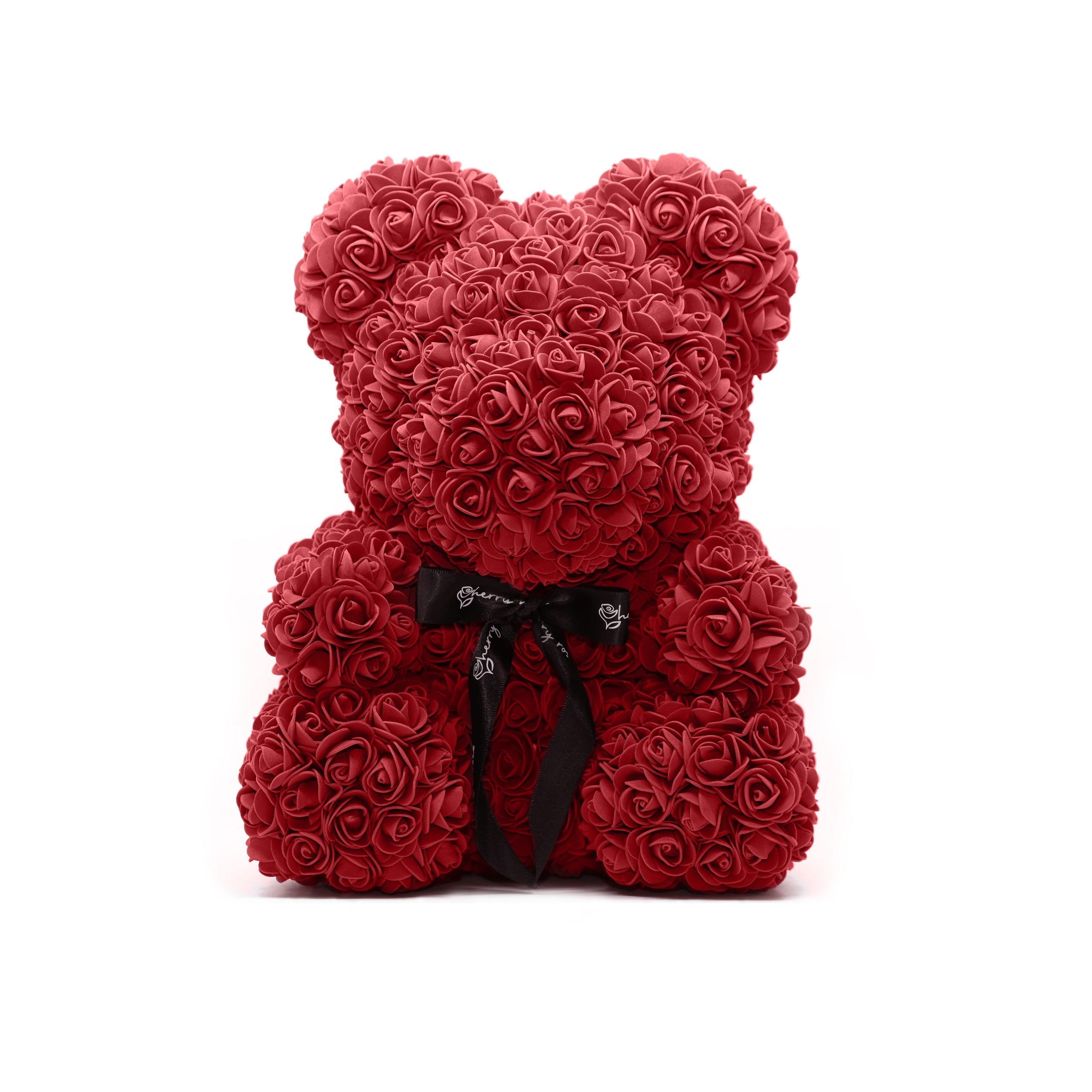 Sherry Medium Antique Red Rose Bear | 35cm | Gift Box Included