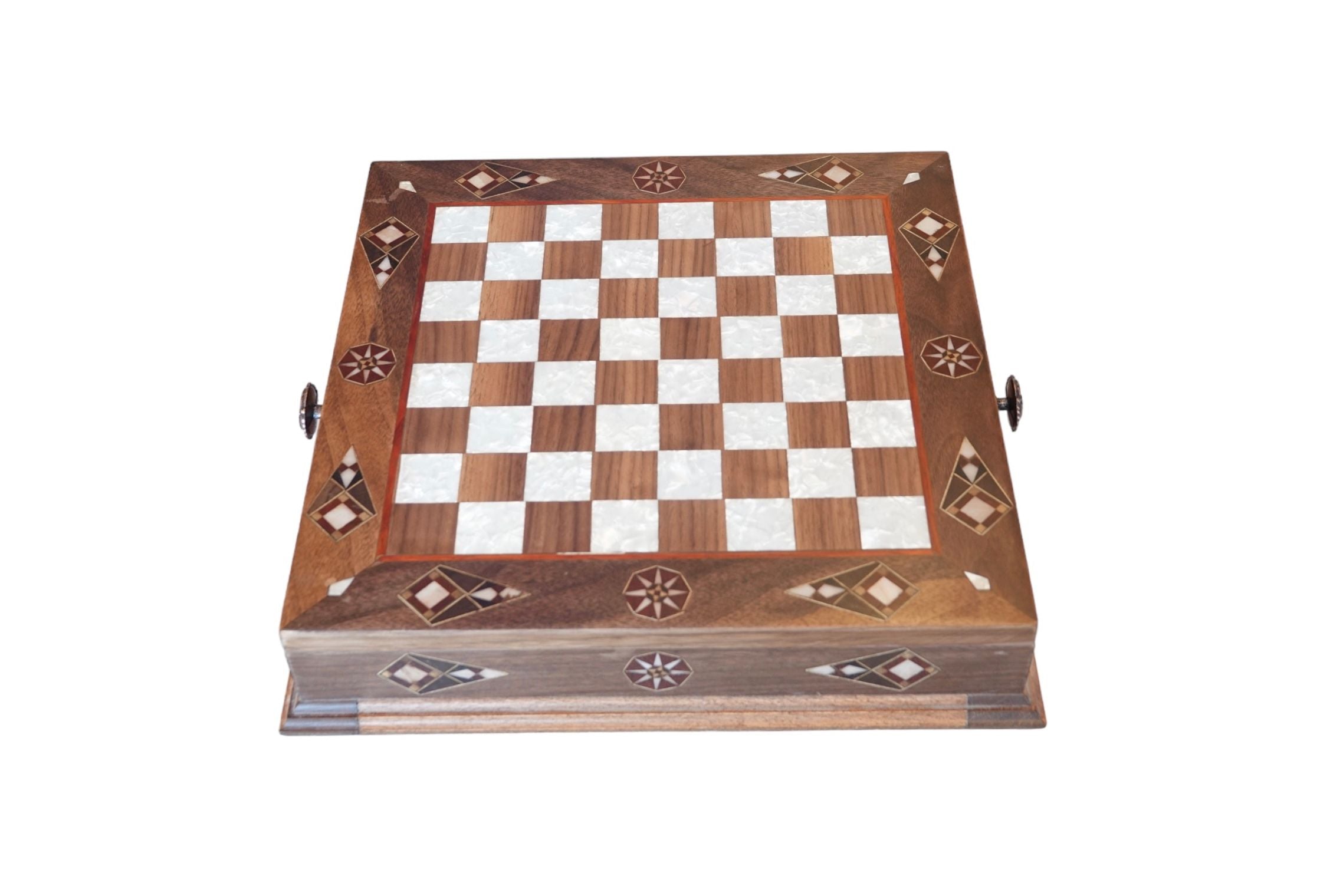 Square Box Chess Board With Draws - Small
