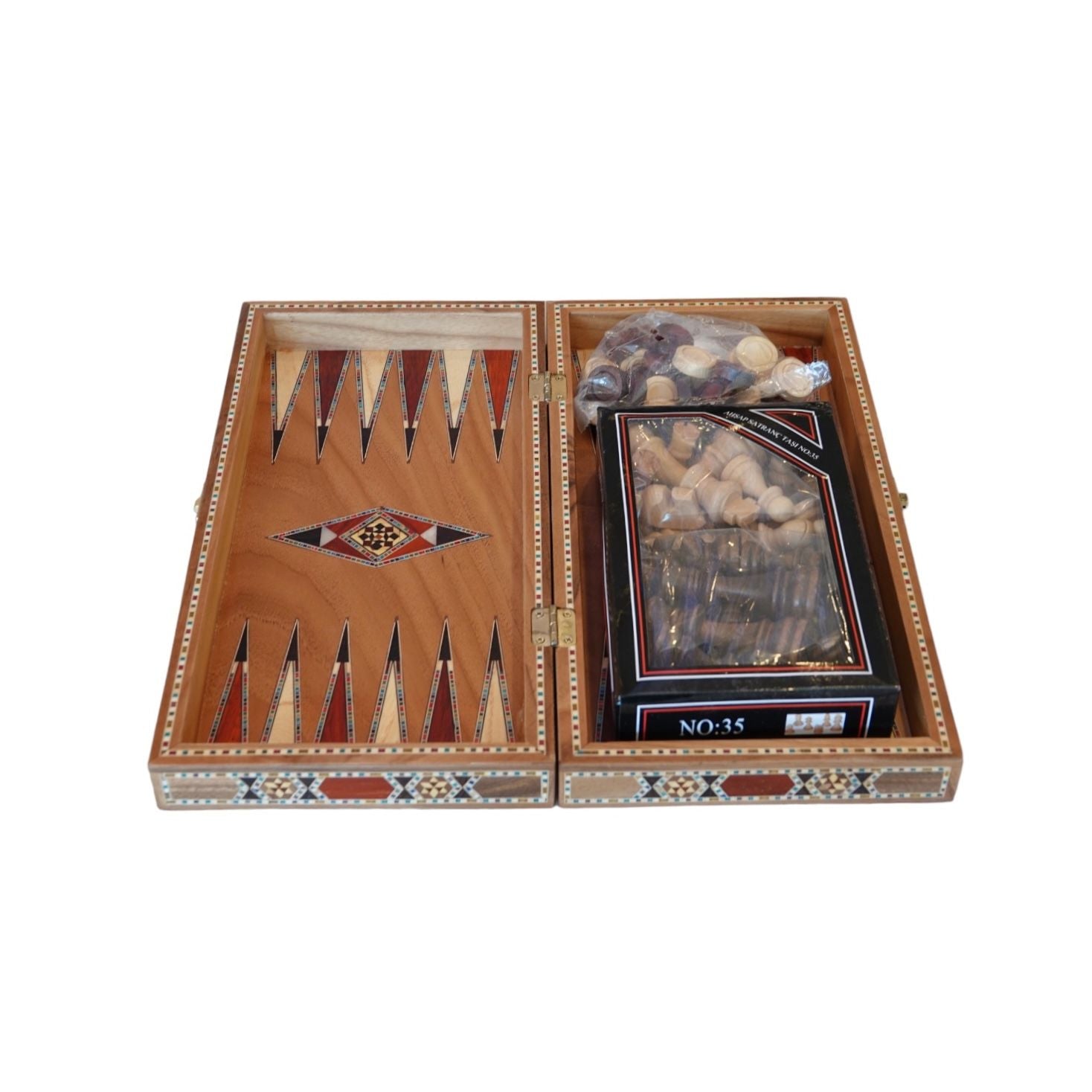 Woodart Chess & Backgammon Set (34 x 34cm)